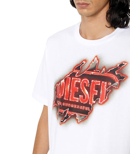 DIESEL T-SHIRT T-JUST-E43 BIANCO