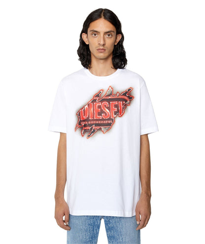 DIESEL T-SHIRT T-JUST-E43 BIANCO