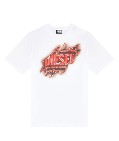 DIESEL T-SHIRT T-JUST-E43 BIANCO