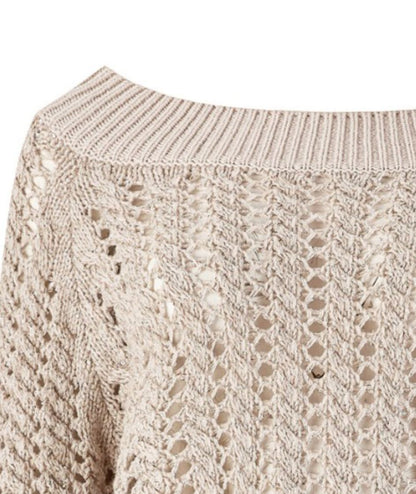 D.Exterior Crystal Pullover 61182 Beige