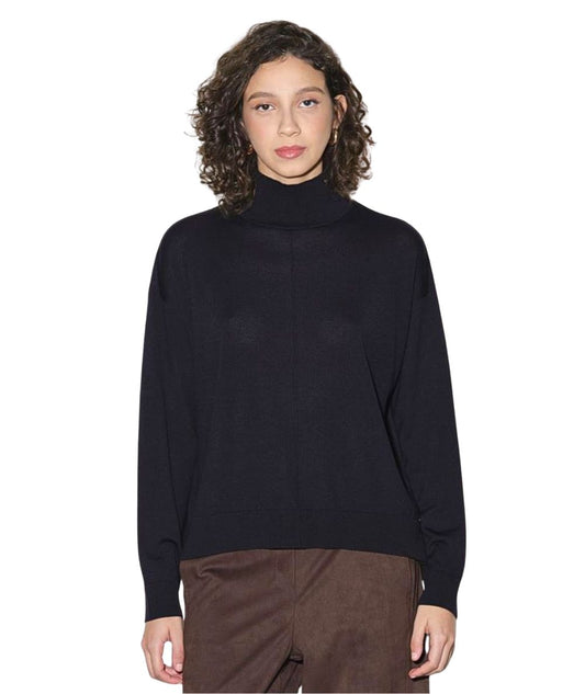 Kaos Fashion Maglia Collo Alto RI1NT023 Marrone Testa Moro