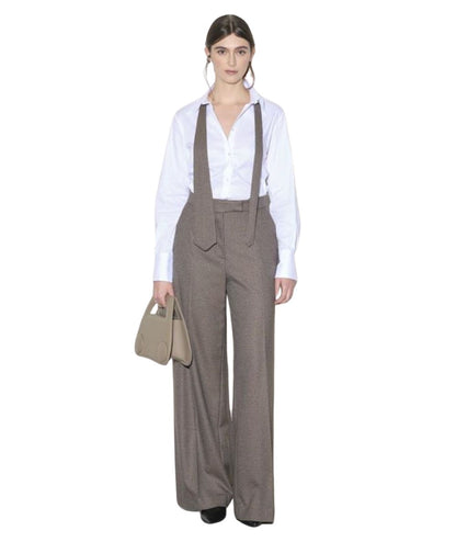 Kaos Fashion Pantalone Pied de Poule RI1CO052 Tortora