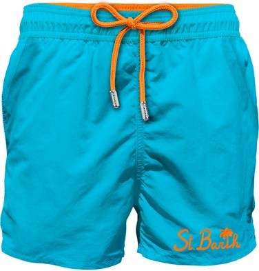 MC2 SAINT BARTH BOXER MARE COMFORT SB PALM 04724D AZZURRO ARANCIONE