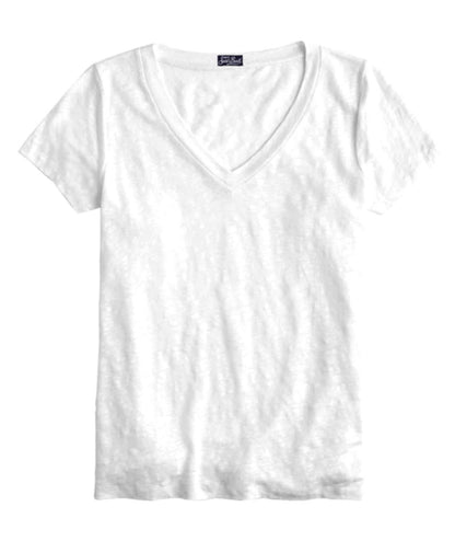 MC2 SAINT BARTH T-SHIRT ELOISE IN LINO BIANCO