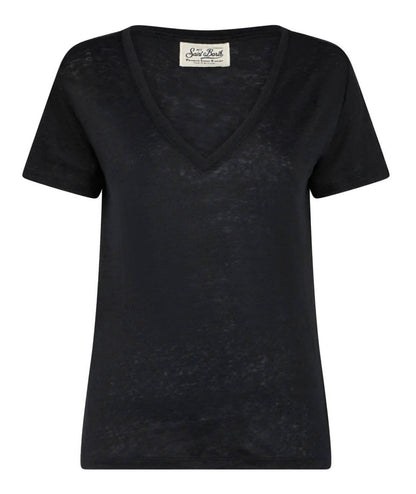 MC2 SAINT BARTH T-SHIRT ELOISE IN LINO NERO