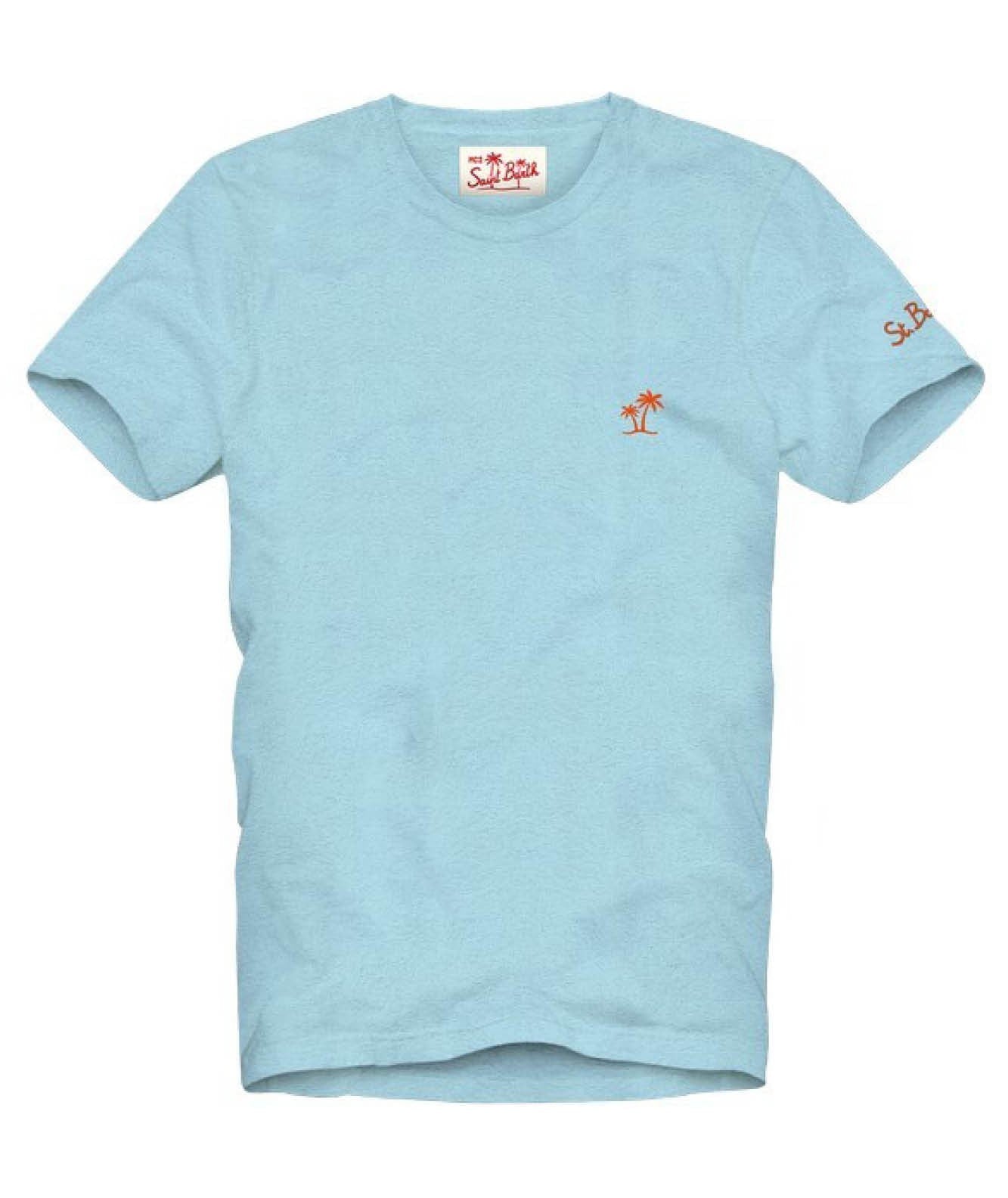 MC2 SAINT BARTH T-SHIRT GARY TERRY SB PALM 00289D AZZURRO