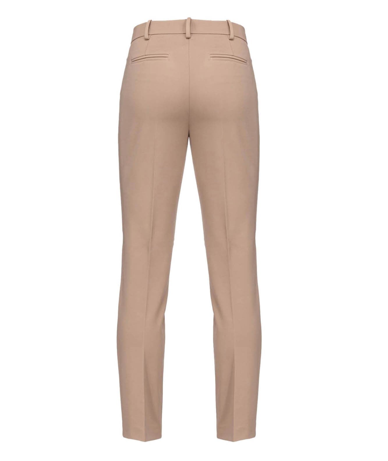 PINKO PANTALONE CIGARETTE-FIT PUNTO STOFFA BELLO BEIGE