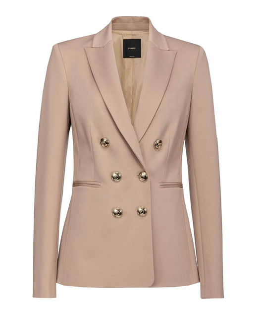 PINKO GIACCA IN PUNTO STOFFA ALEXIA BEIGE