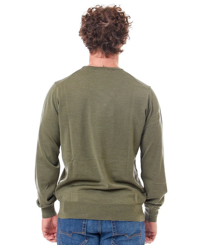 K-WAY MAGLIONE SEBASTIEN IN LANA MERINO K6113BW VERDE SALVIA