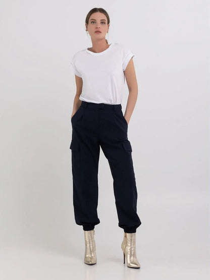 REPLAY PANTALONE JOGGERS MISTO LANA W8085.84779  NERO