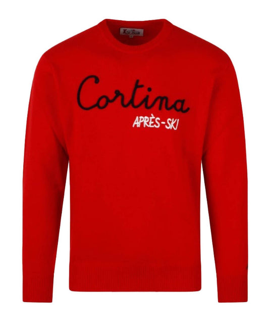 MC2 SAINT BARTH MAGLIONE GIROCOLLO CORTINA APRES-SKI HERON ROSSO