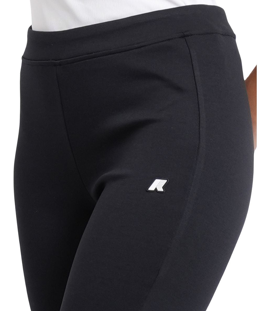 K-Way Pantalone in Tessuto Tecnico Stretch Jeanne Light Spacer K5146MW Nero