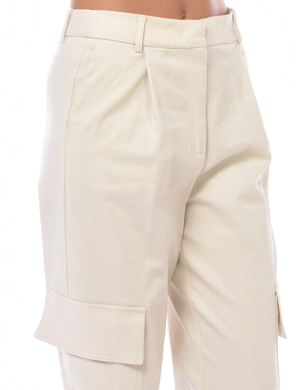 KAOS FASHION PANTALONE CARGO PI1MR002 BIANCO LATTE