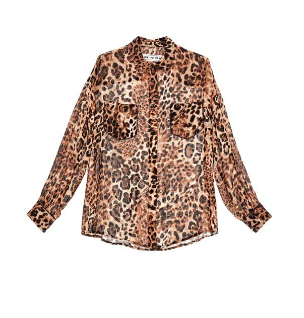 SHIRTAPORTER CAMICIA CON TASCHE SH3130CHIF ANIMALIER