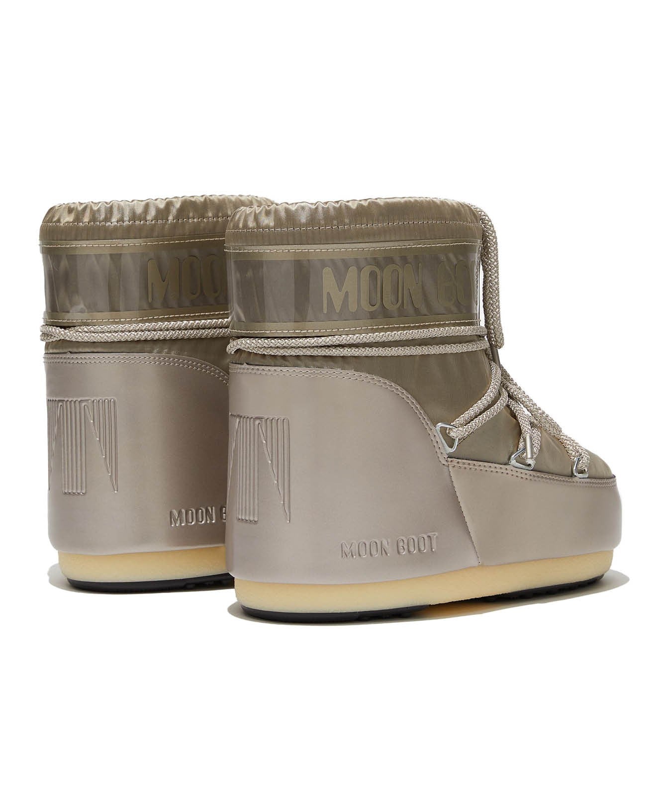 MOON BOOT STIVALE BASSO IN RASO ICON LOW GLANCE 14093500 PLATINO