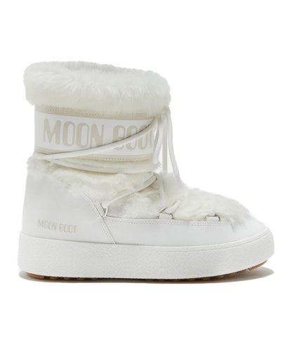 MOON BOOT STIVALE BASSO IN ECOPELLICCIA LTRACK TUBE FAUX FUR 24501300 BIANCO