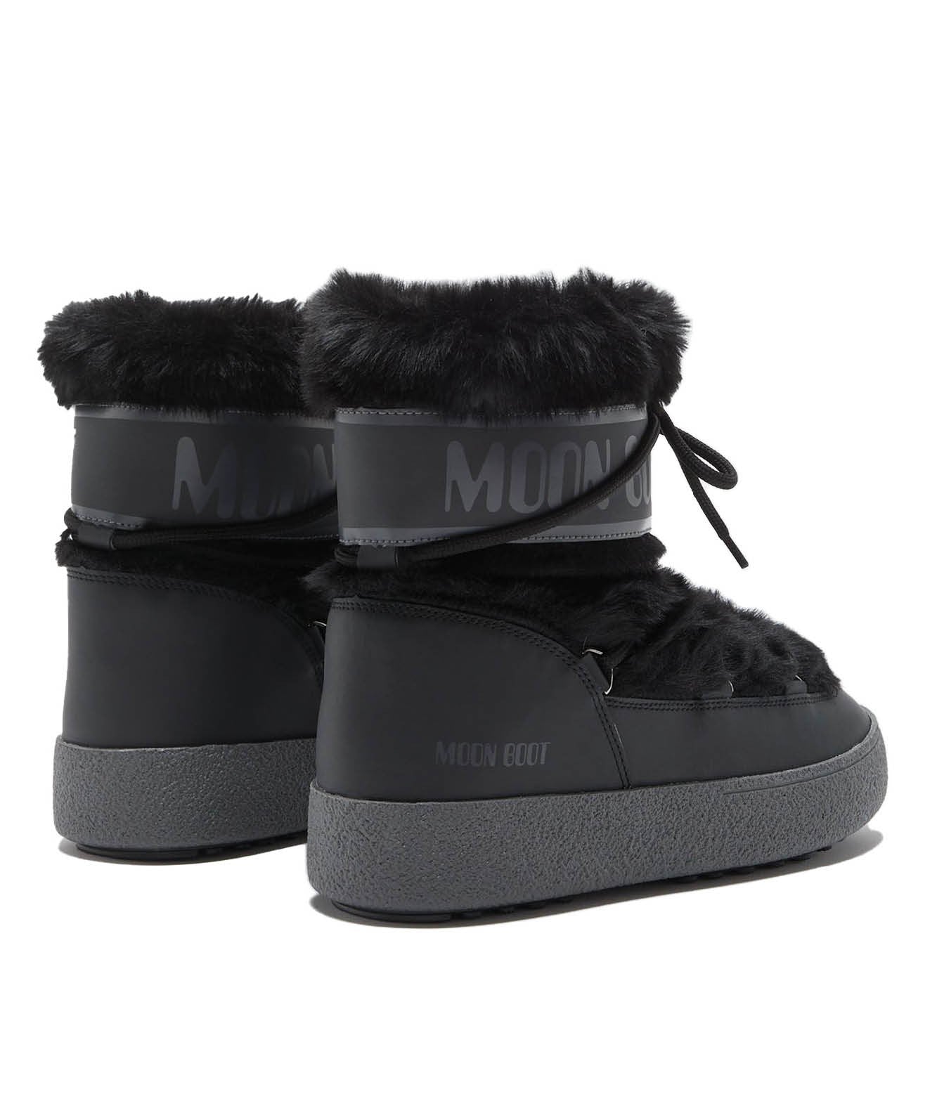 MOON BOOT STIVALE BASSO IN ECOPELLICCIA LTRACK TUBE FAUX FUR 24501300 NERO