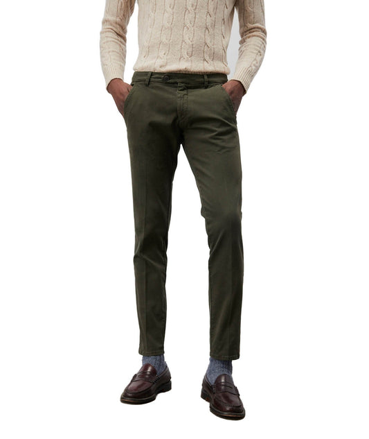 ROY ROGER'S PANTALONE NEW ROLF IN GABARDINA WINTER RRU013C8700112 VERDE