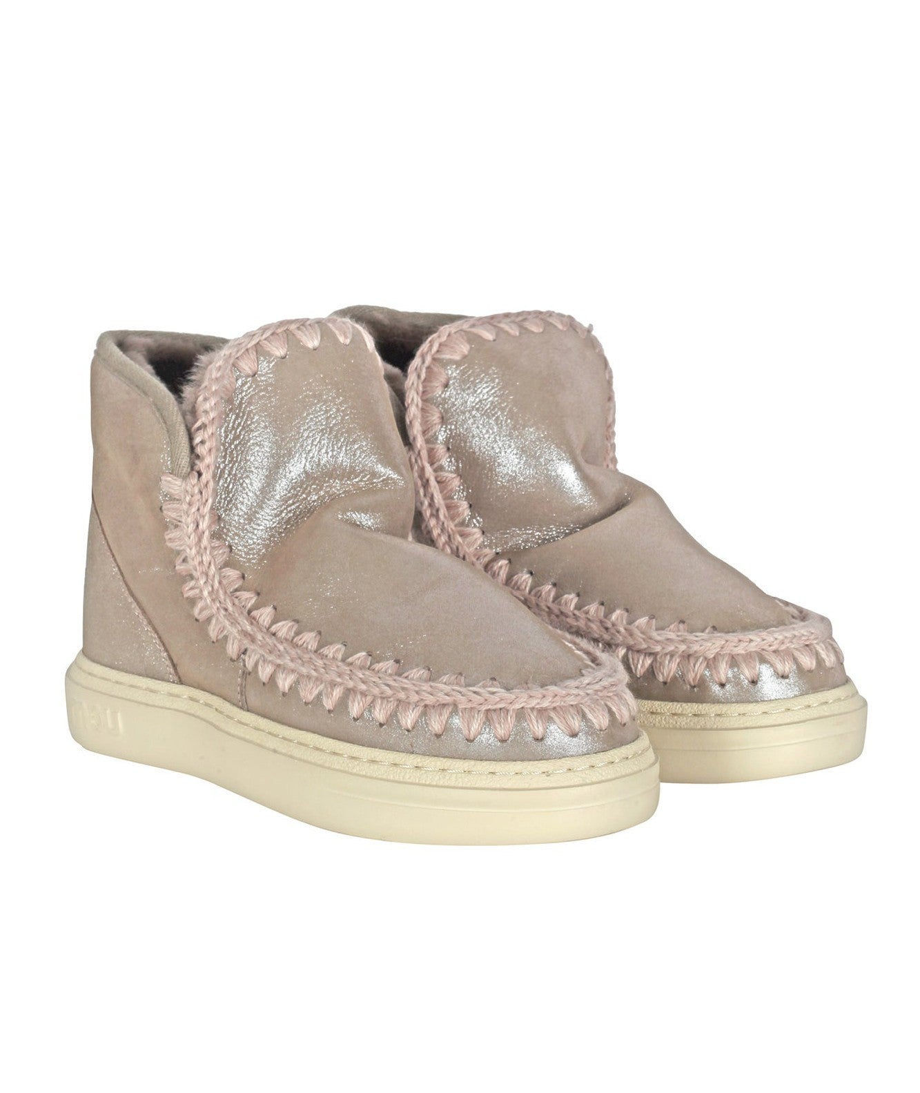 MOU SNEAKER IN PELLE ESKIMO BOLD GLITTER MU.FW411000C GRIGIO