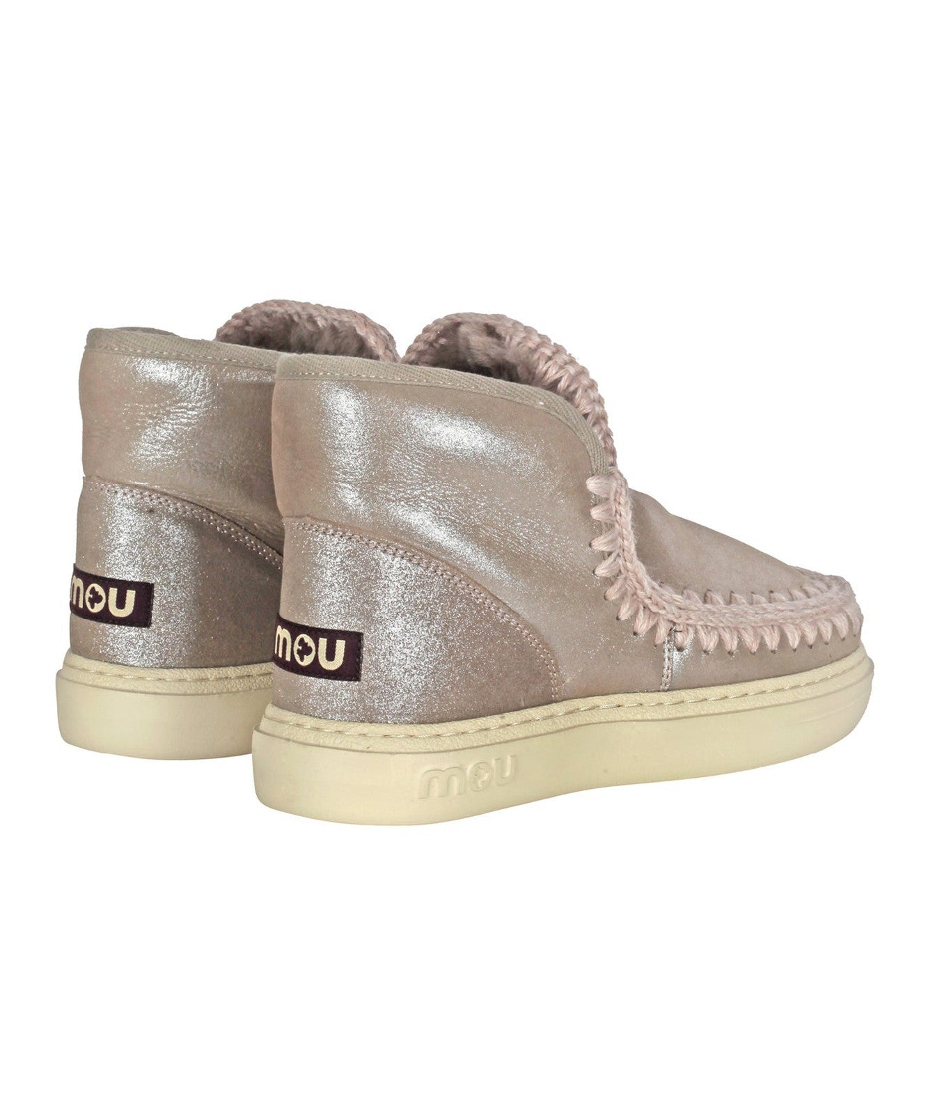 MOU SNEAKER IN PELLE ESKIMO BOLD GLITTER MU.FW411000C GRIGIO