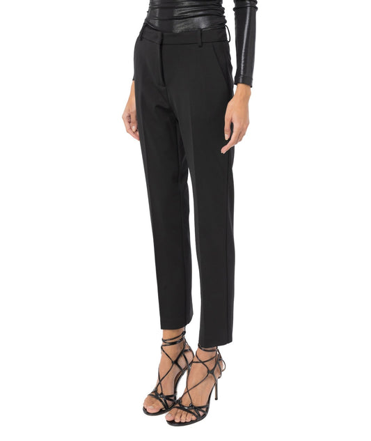 PINKO PANTALONE IN PUNTO STOFFA BELLO NERO