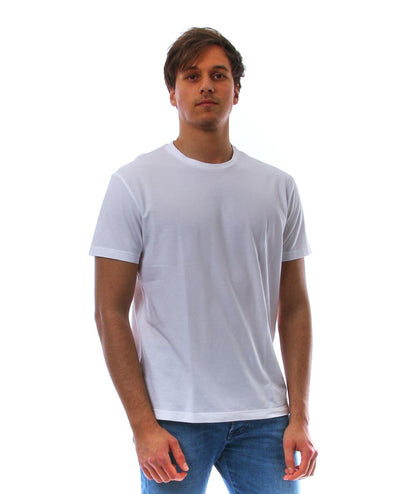 MONDRIAN GRAN SASSO CREW NECK T-SHIRT IN SCOTTISH THREAD 60133 WHITE