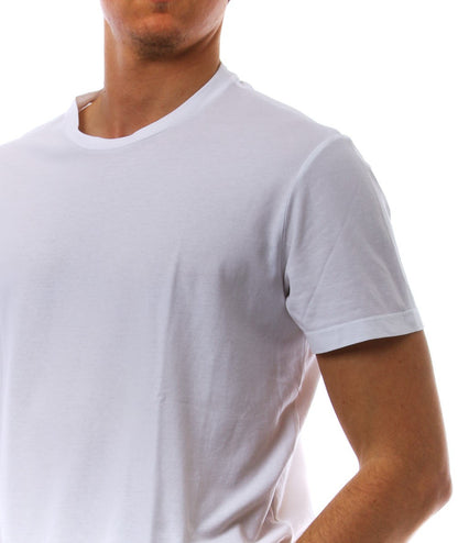 MONDRIAN GRAN SASSO CREW NECK T-SHIRT IN SCOTTISH THREAD 60133 WHITE