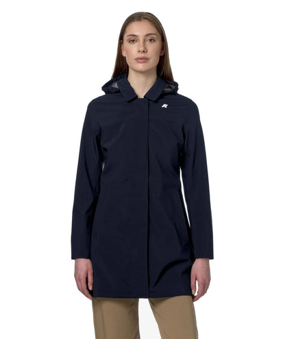 K-WAY TRENCH CON CAPPUCCIO RIMOVIBILE MATHY K7127JW BLU SCURO