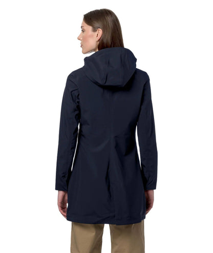 K-WAY TRENCH CON CAPPUCCIO RIMOVIBILE MATHY K7127JW BLU SCURO