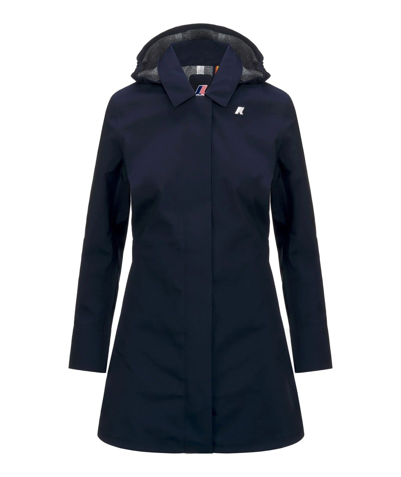 K-WAY TRENCH CON CAPPUCCIO RIMOVIBILE MATHY K7127JW BLU SCURO