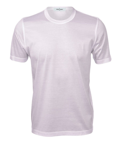 MONDRIAN GRAN SASSO CREW NECK T-SHIRT IN SCOTTISH THREAD 60133 WHITE