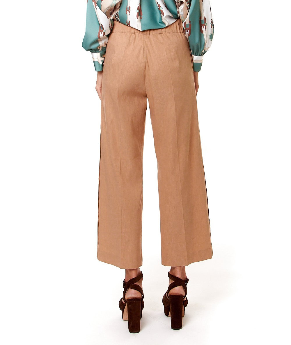 D.EXTERIOR PANTALONE CROPPED IN LINO 58621 PHARD