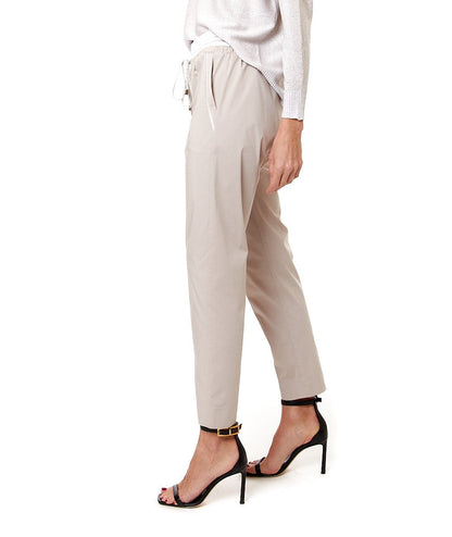 D.EXTERIOR PANTALONE JOGGING IN POPELINE 58589 BEIGE