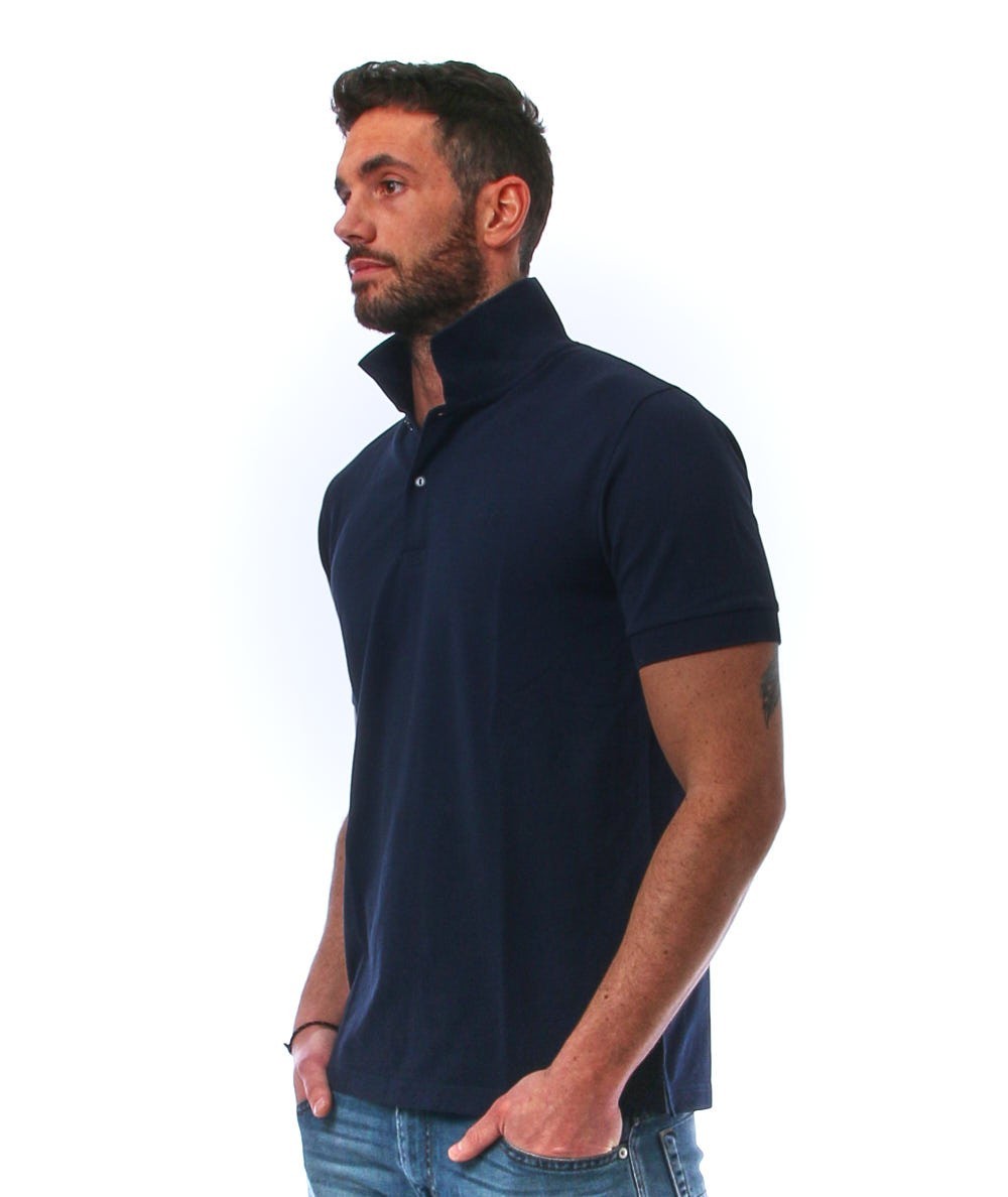 SUN68 POLO COLD DYE DETAILS EL. A34104 BLU NAVY