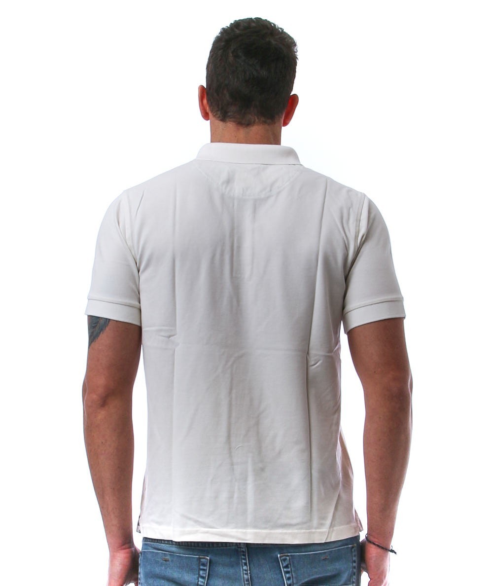 SUN68 POLO COLD DYE DETAILS EL. A34104 BIANCO