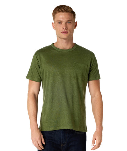 MC2 SAINT BARTH T-SHIRT ECSTASEA IN LINO 00513D VERDE MILITARE