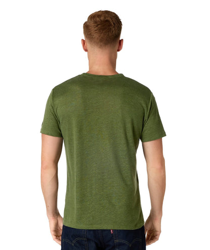 MC2 SAINT BARTH T-SHIRT ECSTASEA IN LINO 00513D VERDE MILITARE