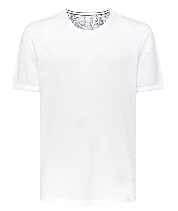 SUN68 T-SHIRT GIROCOLLO STONDATA T34118 BIANCO