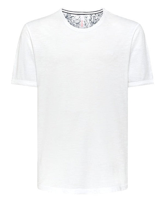 SUN68 T-SHIRT GIROCOLLO STONDATA T34118 BIANCO