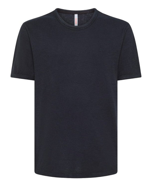 SUN68 T-SHIRT GIROCOLLO STONDATA T34118 BLU NAVY