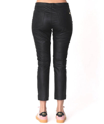 KAOS DENIM PANTALONE SKINNY EFFETTO PELLE PI6BL001 NERO