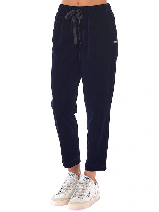 SUN68 PANTALONI CORDUROY CON COULISSE P43203 BLU NAVY