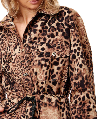 SHIRTAPORTER TUTA LUNGA CON BOTTONI JU3133 ANIMALIER