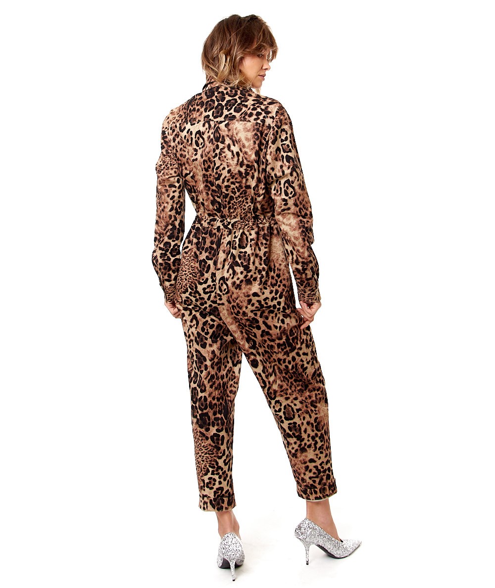 SHIRTAPORTER TUTA LUNGA CON BOTTONI JU3133 ANIMALIER