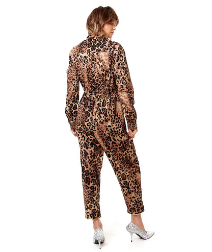 SHIRTAPORTER TUTA LUNGA CON BOTTONI JU3133 ANIMALIER