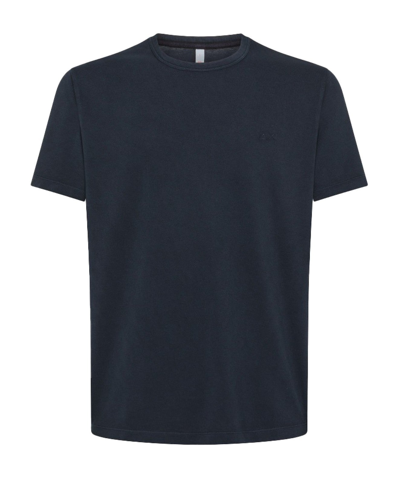 SUN68 T-SHIRT IN COTONE OPERATO T34127 BLU NAVY