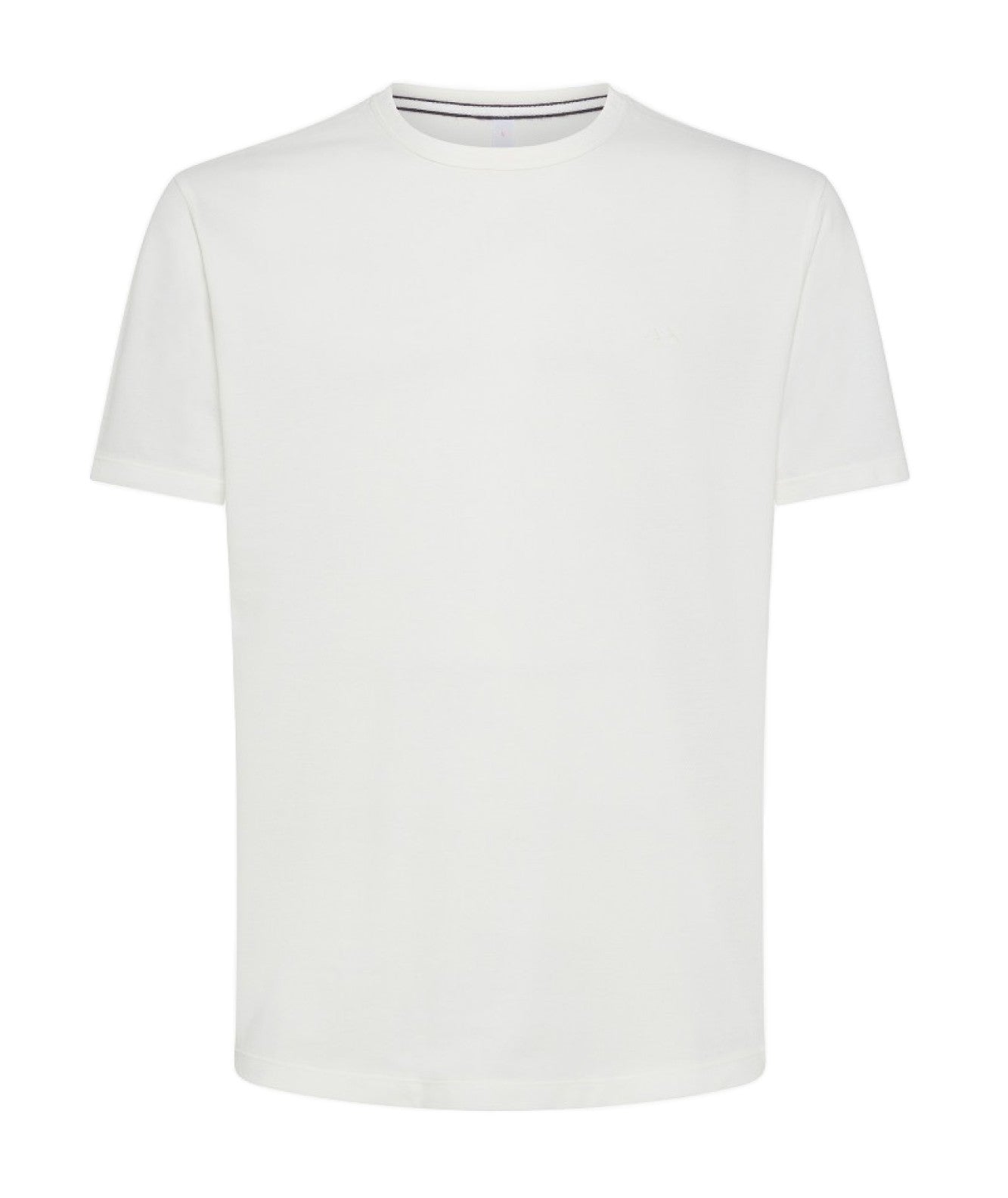 SUN68 T-SHIRT IN COTONE OPERATO T34127 BIANCO