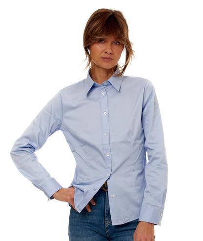 MONDRIAN VENEZIA CAMICIA SLIM FIT IN POPELINE AZZURRO