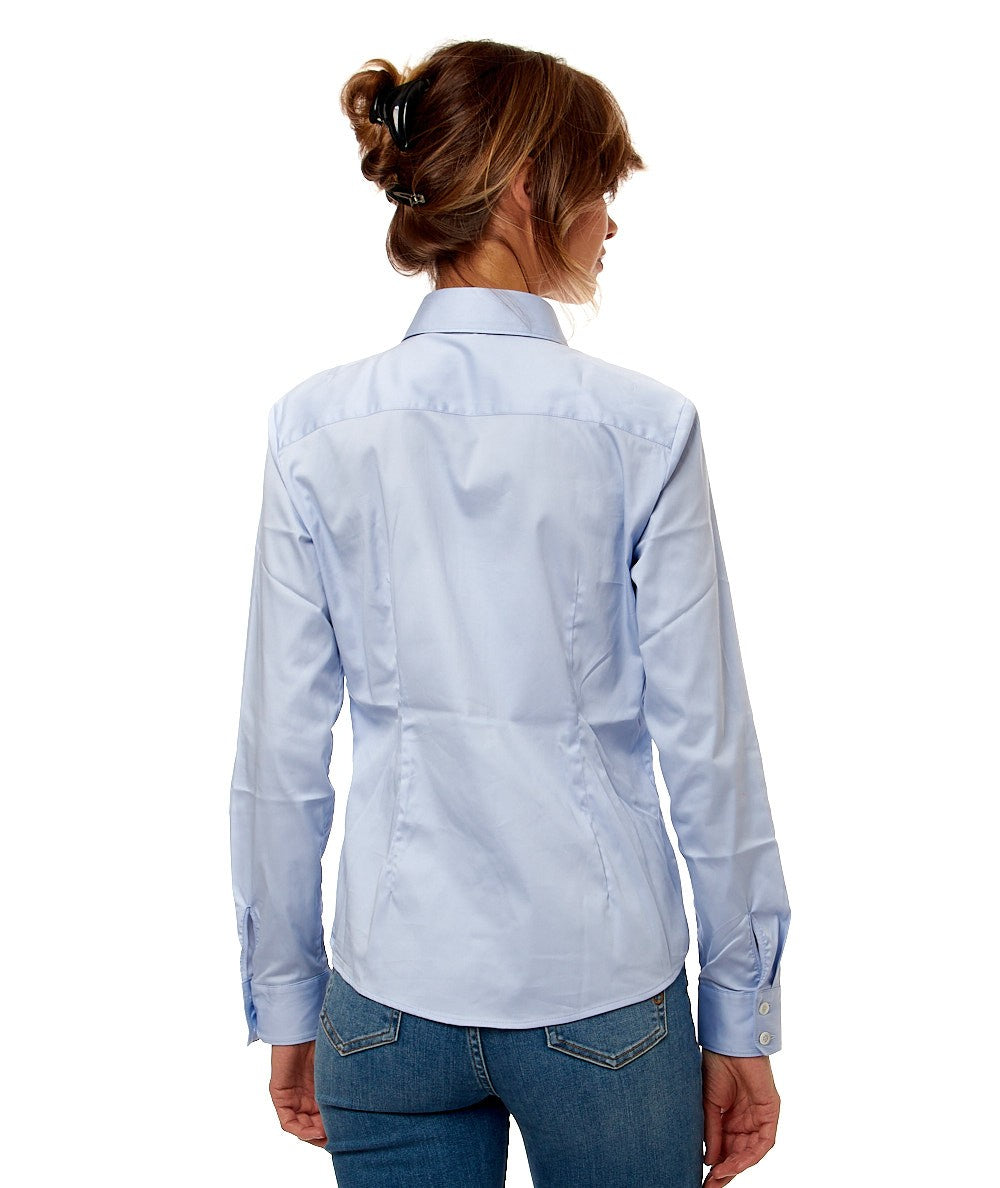 MONDRIAN VENEZIA CAMICIA SLIM FIT IN POPELINE AZZURRO