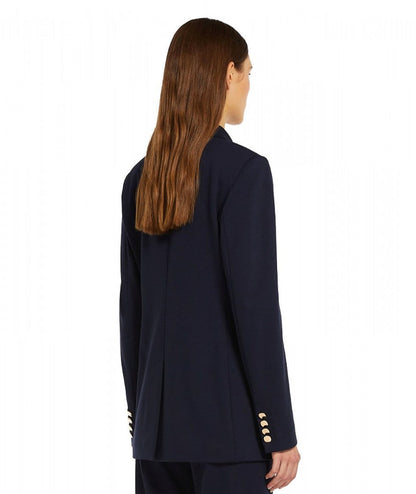 MAX MARA STUDIO GIACCA DOPPIOPETTO IN JERSEY TATIANA BLU